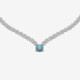 Ryver rhodium-plated row of zircons and Aquamarine crystal necklace cover