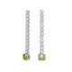 Ryver rhodium-plated row of zircons and Chrysolite crystal long earrings image