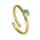 Ryver gold-plated adjustable ring with Chrysolite crystal in circle shape image