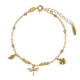 Bliss gold-plated dragonfly with multicolours crystals bracelet image