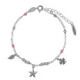 Bliss rhodium-plated starfish with multicolours crystals bracelet image