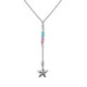 Bliss rhodium-plated starfish with multicolours crystals tie necklace image