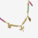 Bliss gold-plated dragonfly with multicolours crystals short necklace cover