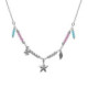 Bliss rhodium-plated starfish with multicolours crystals short necklace image