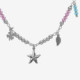 Bliss rhodium-plated starfish with multicolours crystals short necklace cover