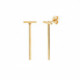 Minimal stick earrings in gold plating