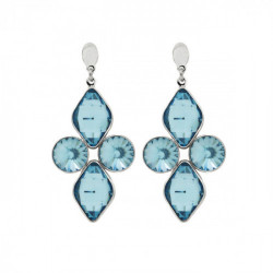 Lis rhombus aquamarine earrings in silver