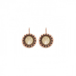 Etrusca round light silk earrings in rose gold plating in gold plating