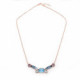 Celina light sapphire necklace in rose gold plating in gold plating