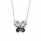 Classic butterfly silver night necklace in silver image