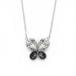 Classic butterfly silver night necklace in silver