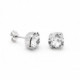 Celina round crystal earrings in silver