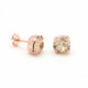 Celina round light silk earrings in rose gold plating in gold plating