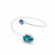 Celina tear cane light turquoise bracelet in silver