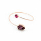 Celina tear cane antique pink bracelet in rose gold plating in gold plating