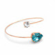 Celina tear cane light turquoise bracelet in rose gold plating in gold plating