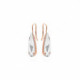 Celina tears crystal earrings in rose gold plating in gold plating