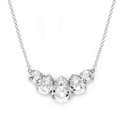 Celina tears crystal necklace in silver