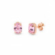Pink Gold Earrings Celine oval S