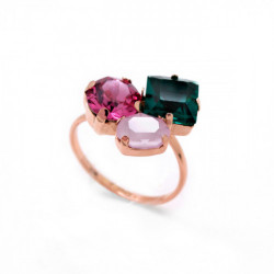 Celina emerald ring in rose gold plating in gold plating