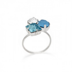 Celina summer blue ring in silver