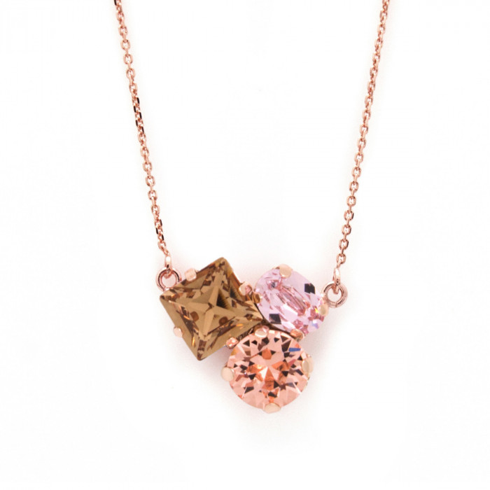 Pink Gold Necklace Celine Cube