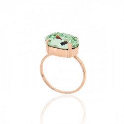 Celina oval chrysolite ring in rose gold plating in gold plating