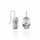 Celina oval crystal earrings in silver