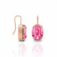 Celina oval rose earrings in rose gold plating in gold plating image
