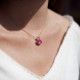 Celina oval rose necklace in rose gold plating in gold plating cover