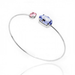 Silver Cuff bracelet Celine oval