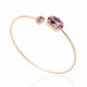 Celina oval antique pink cane bracelet in rose gold plating in gold plating image