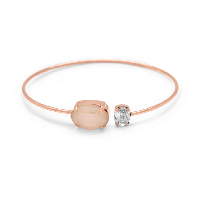 Pink Gold Cuff bracelet Celine oval