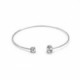 Celina oval crystal cane bracelet in silver image