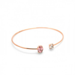 Celina oval roseline cane bracelet in rose gold plating in gold plating