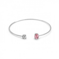 Celina oval roseline cane bracelet in silver