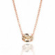 Pink Gold Necklace Celine oval mini