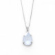 Celina tear powder blue necklace in silver