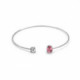 Celina oval rose cane bracelet in silver image