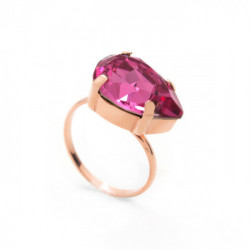 Pink Gold Ring Celine teardrop L
