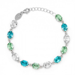 Celina oval light turquoise bracelet in silver