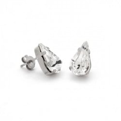 Celina tears crystal earrings in silver