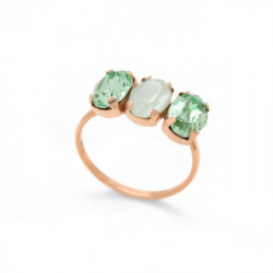 Pink Gold Ring Celine three oval