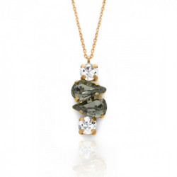 Celina tears diamond necklace in gold plating