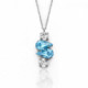 Celina tears aquamarine necklace in silver