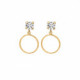 Gold Earrings Minimal circle