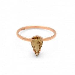 Pink Gold Ring Celine Drop