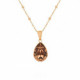 Essential light topaz necklace in rose gold plating in gold plating
