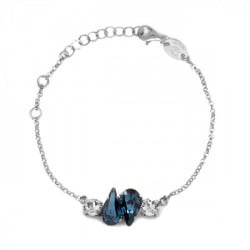 Celina tear denim blue bracelet in silver