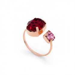 Drops scarlet open ring in rose gold plating in gold plating